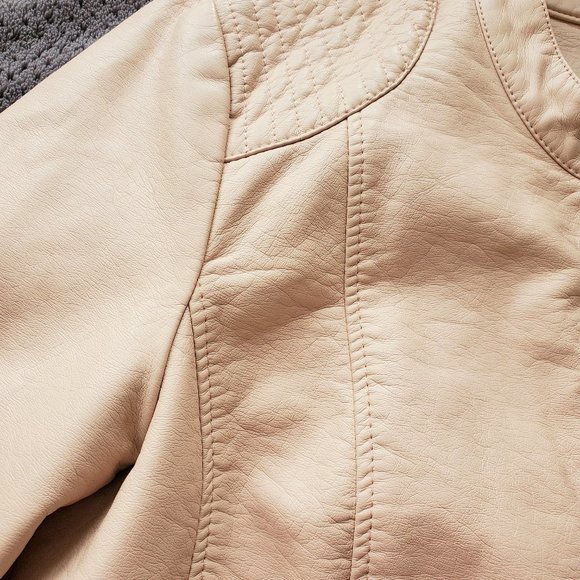 Vero Moda baby pink faux leather coat - Picture 1 of 7